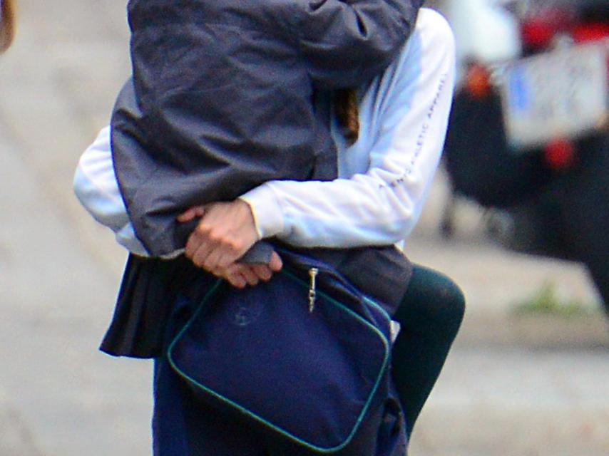 Telma Ortiz con su hija Amanda en brazos