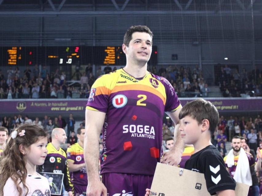 Entrerríos con sus hijos durante su despedida.