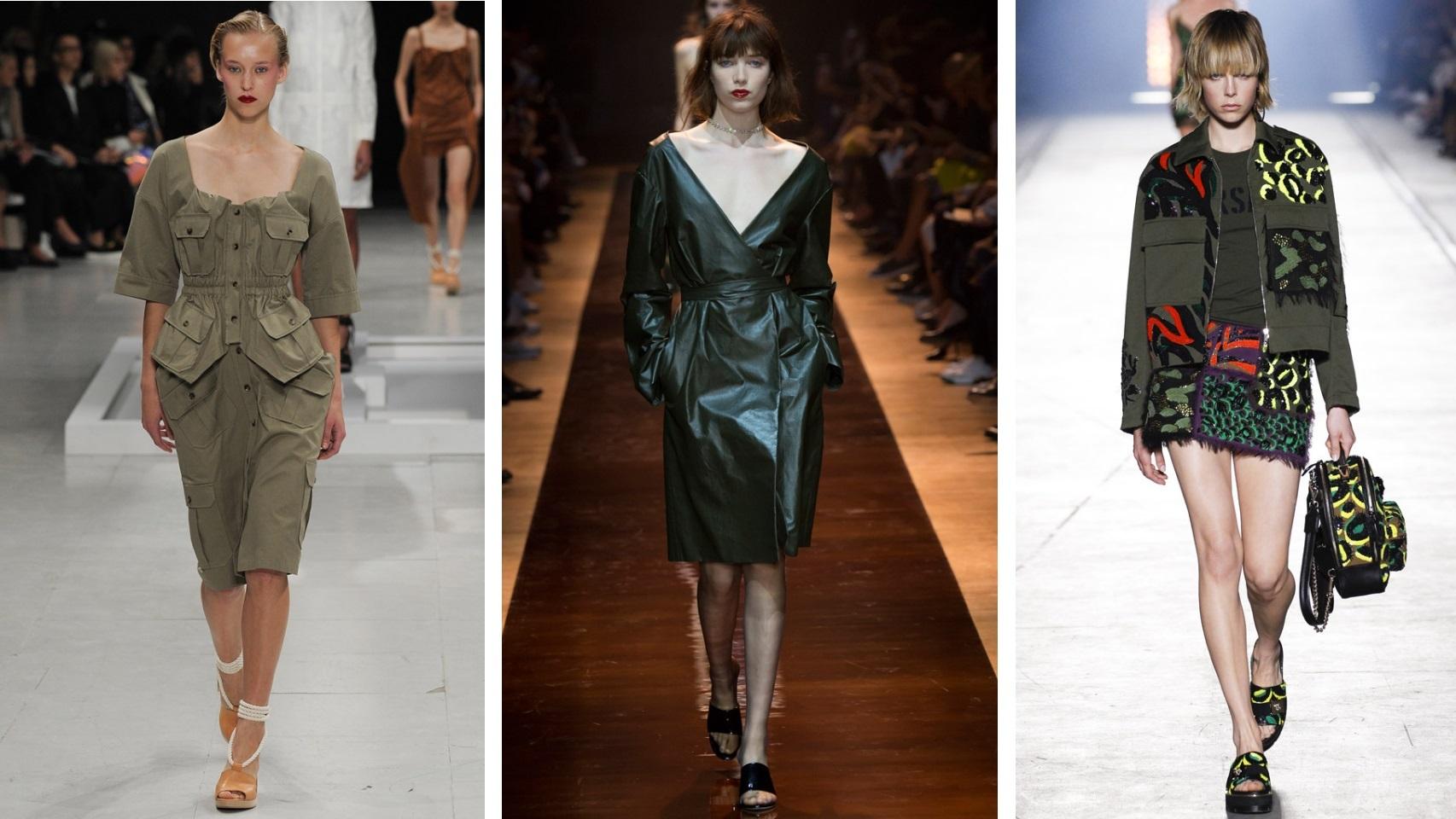 De izq. a dcha. Colección Primavera-Verano 2016 de Chalayan, Nina Ricci y Versace.