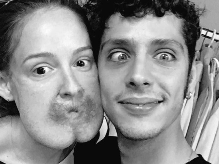 Eduardo Casanova y Ana Polvorosa durante el rodaje