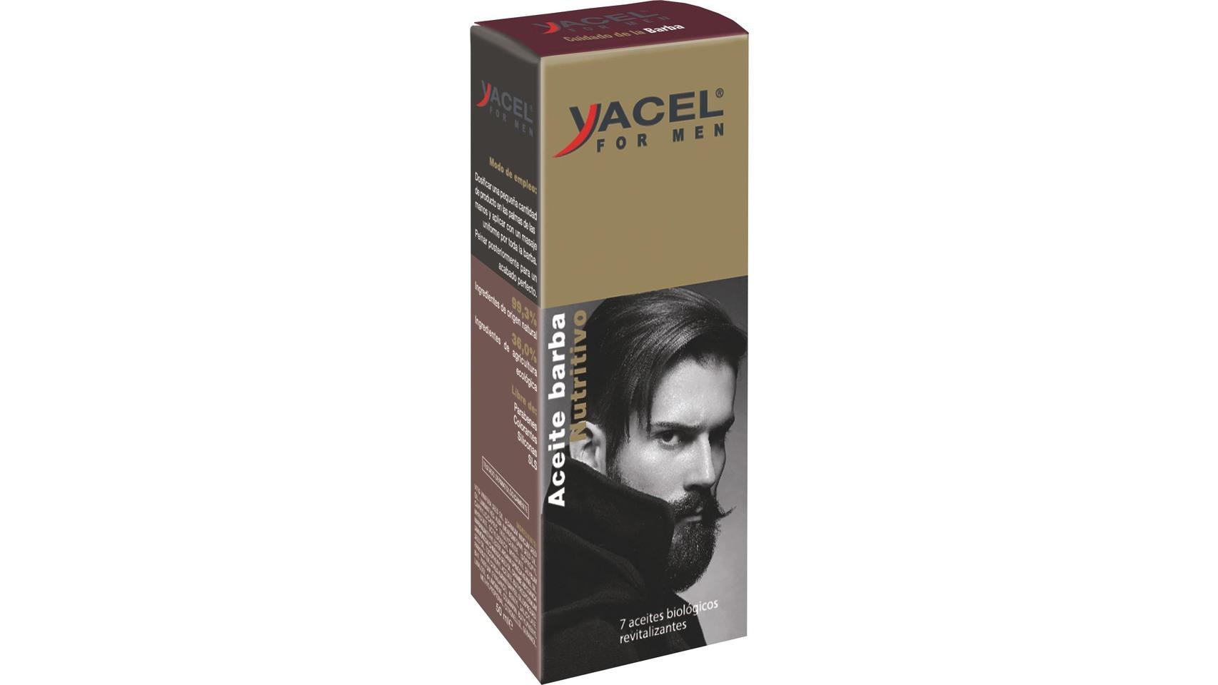 Aceite Nutritivo de Barba Yacel For Men.