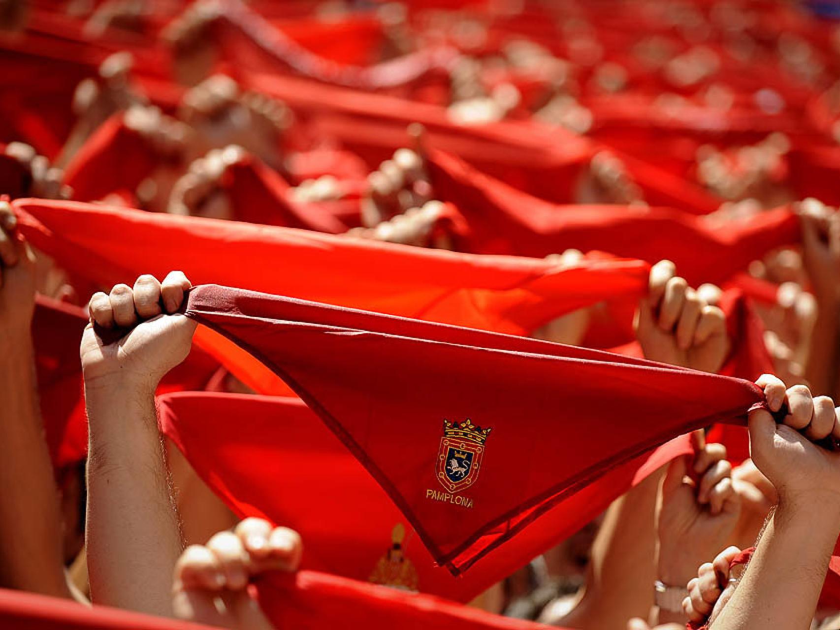 Pañuelos típicos de San Fermín.