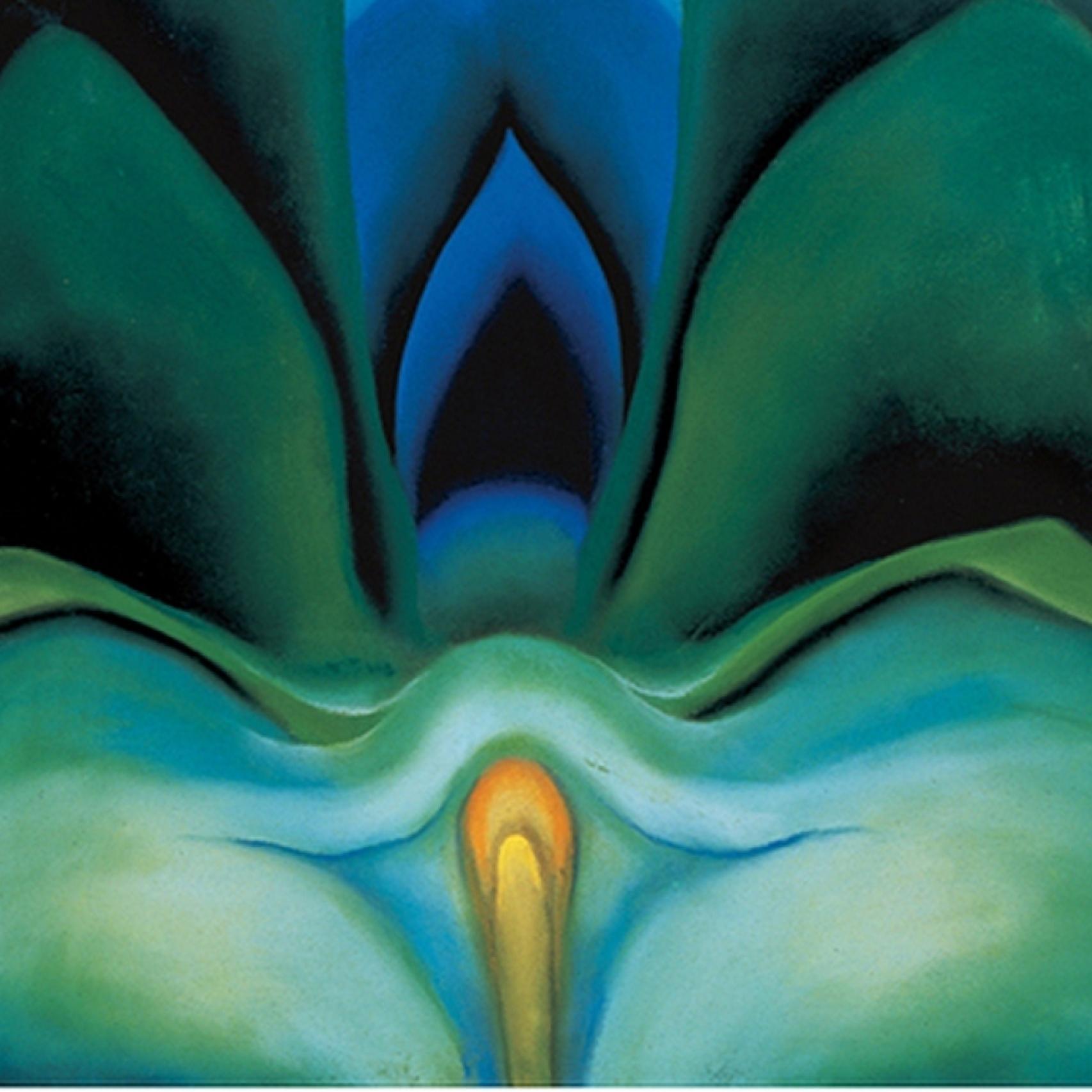 Blue Flowers, de la pintora Georgia O'Keeffe.