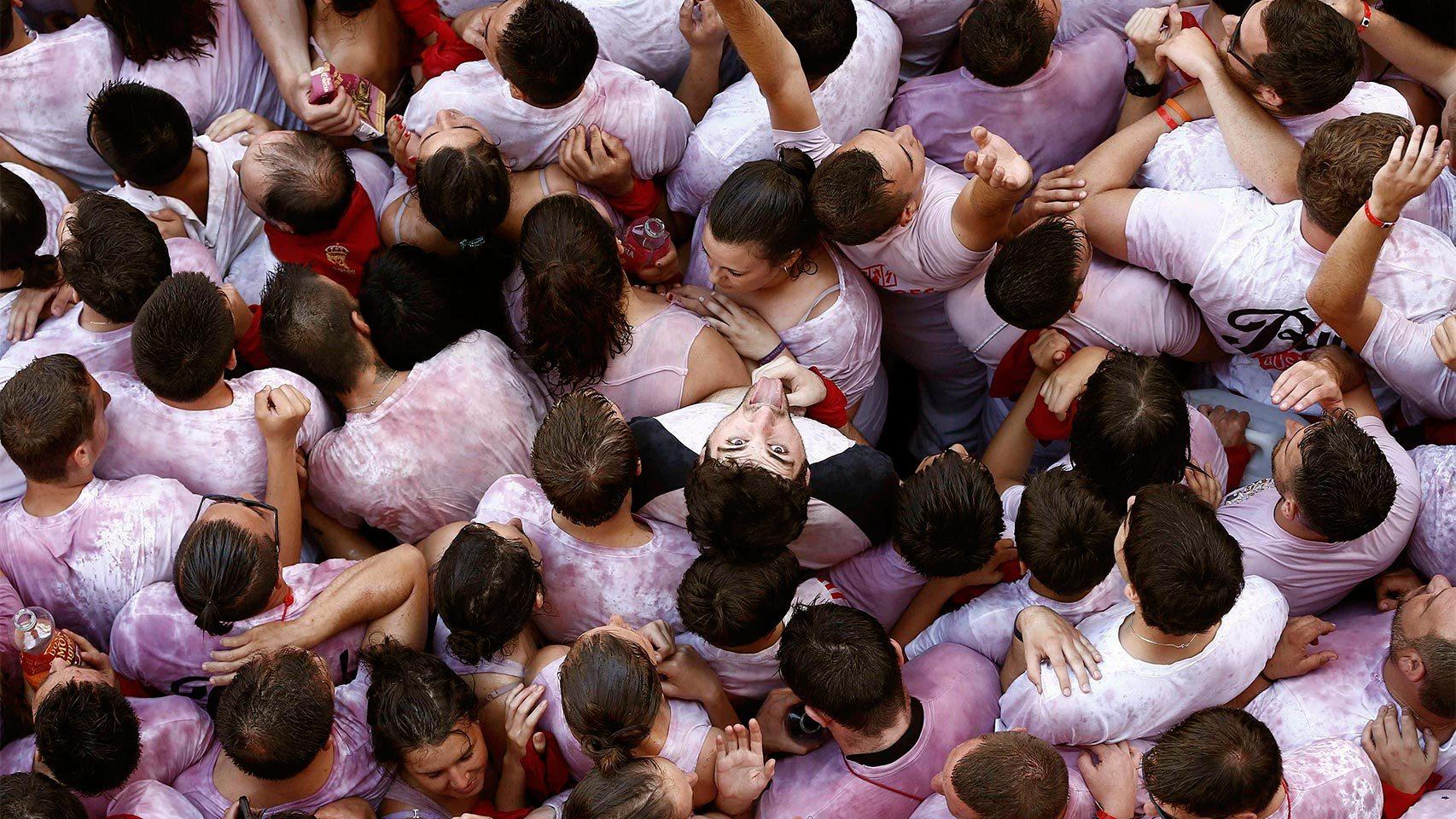 Un encuadre similar tomado en el chupinazo de 2016.