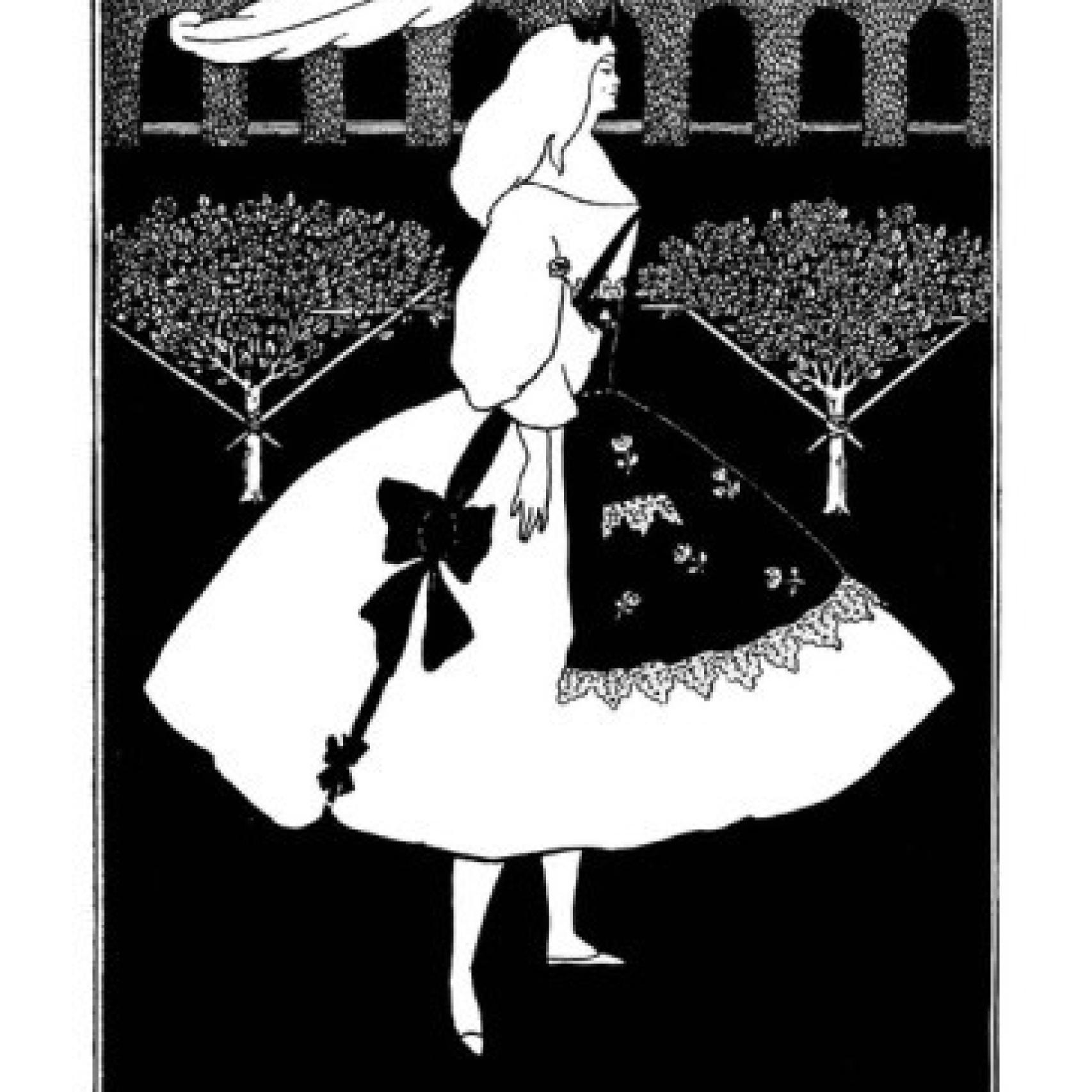 Ilustración de cenicienta de 1894 por el artista Aubrey Beardsley.