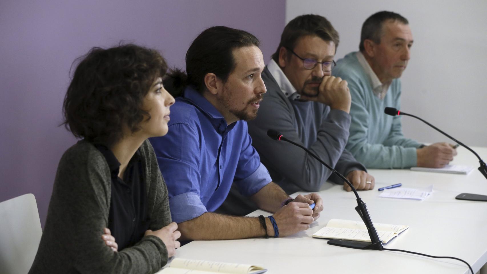 Pablo Iglesias y sus socios territoriales.