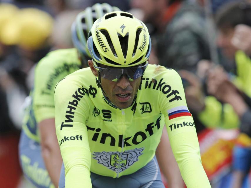 Contador, en la última etapa del Tour.