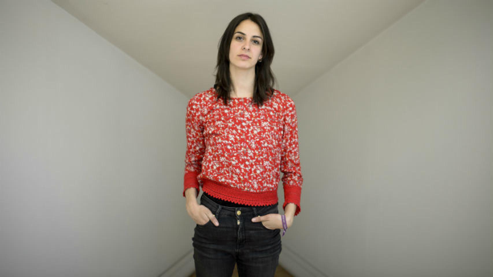 Rita Maestre en Cibeles, sede del Ayuntamiento.