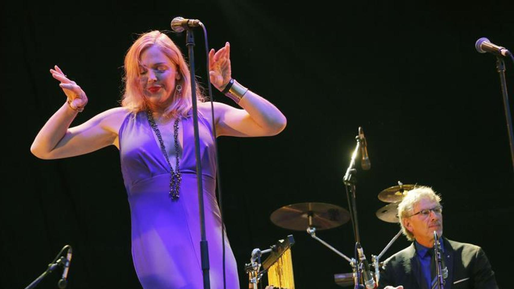 Storm Large en el concierto de ayer en Madrid.