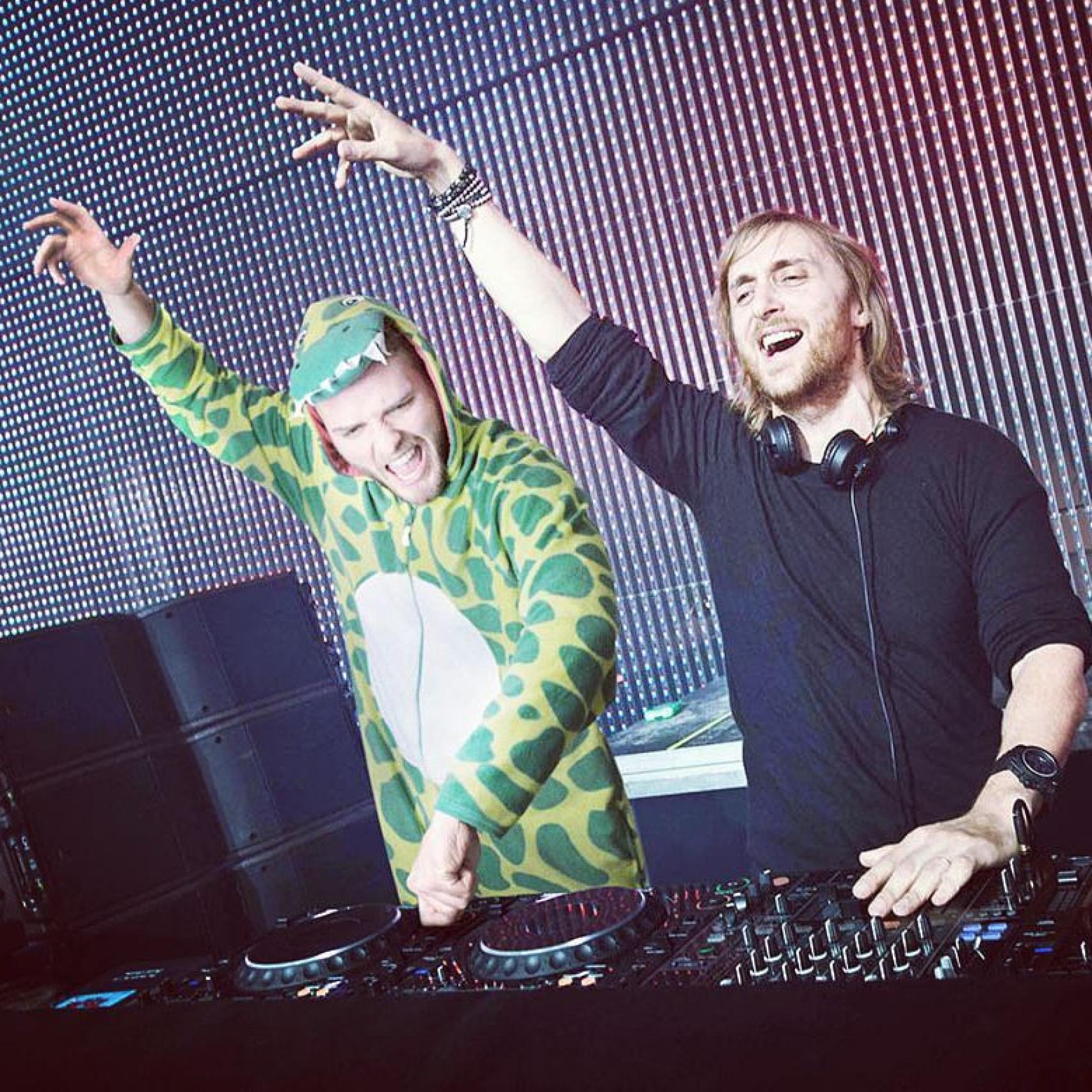 Con su colega David Guetta