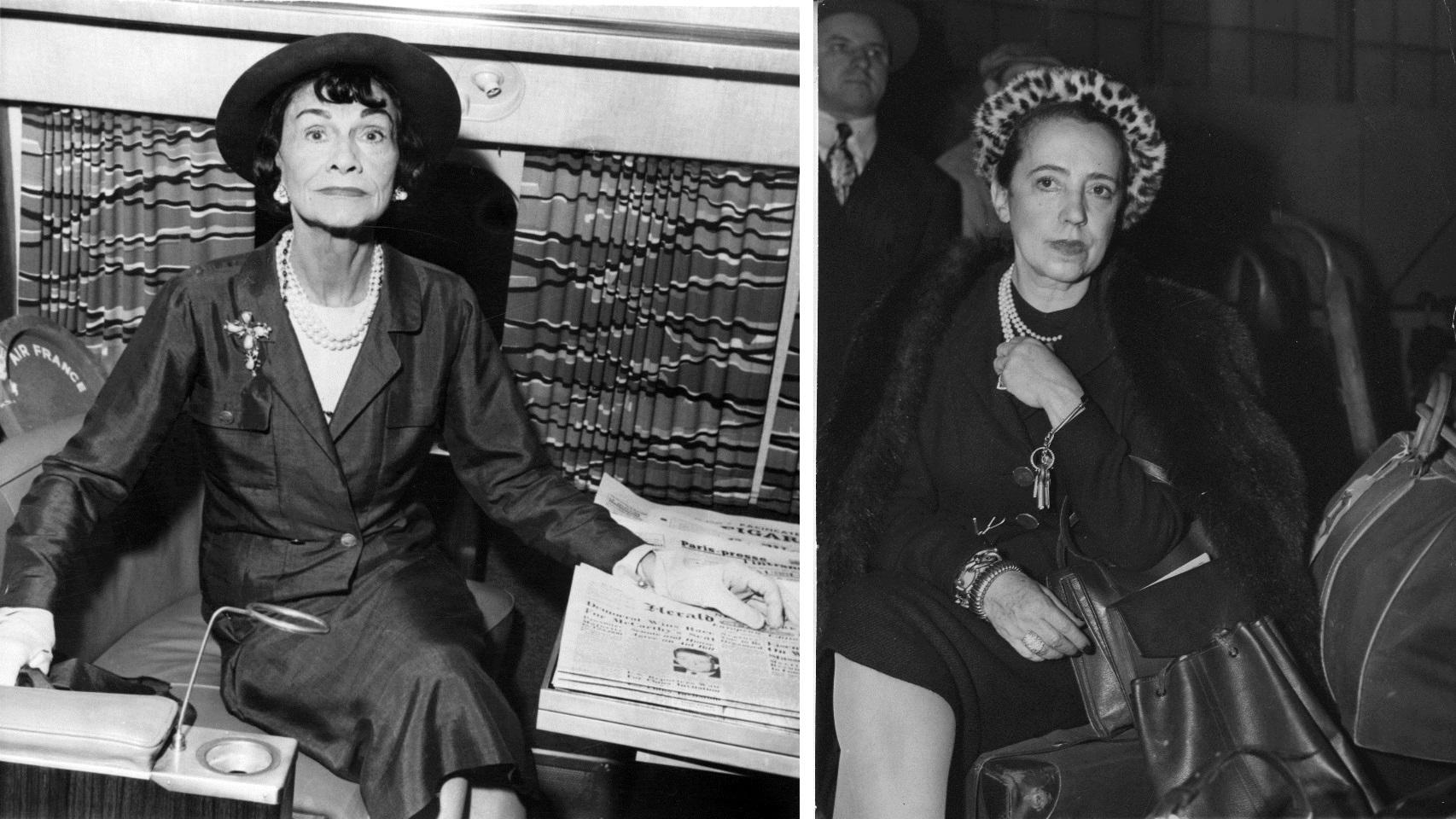 A la inzquierda, Coco Chanel y a la derecha, Elsa Schiaparelli.