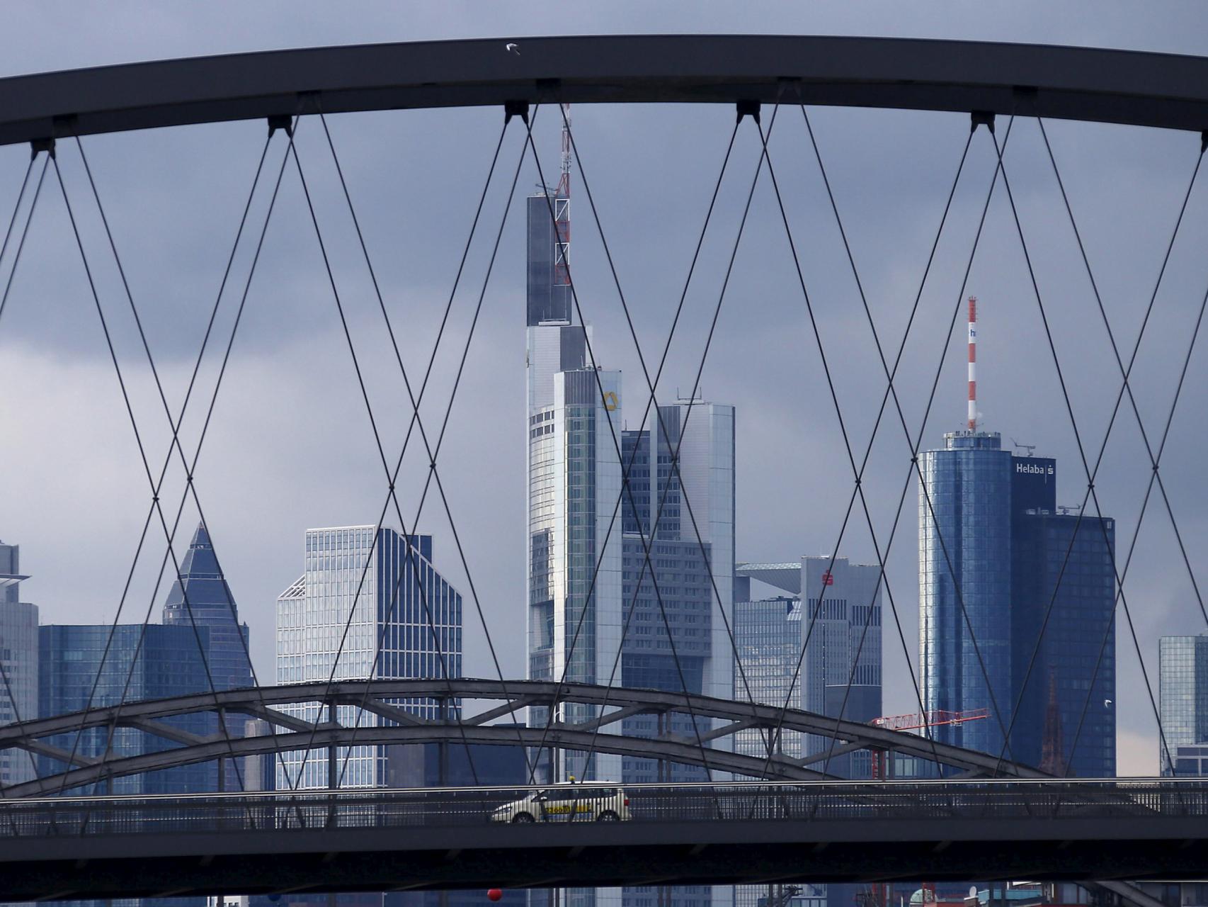 Zona financiera de Fráncfort.