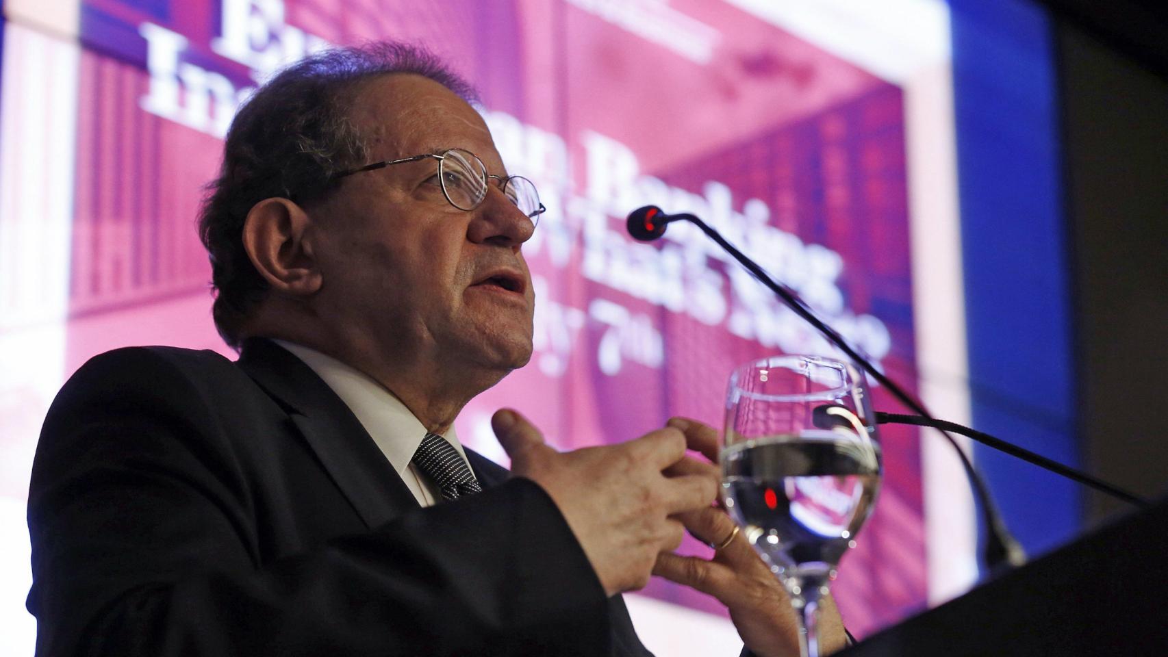 Vitor Constancio, durante la conferencia en Madrid.