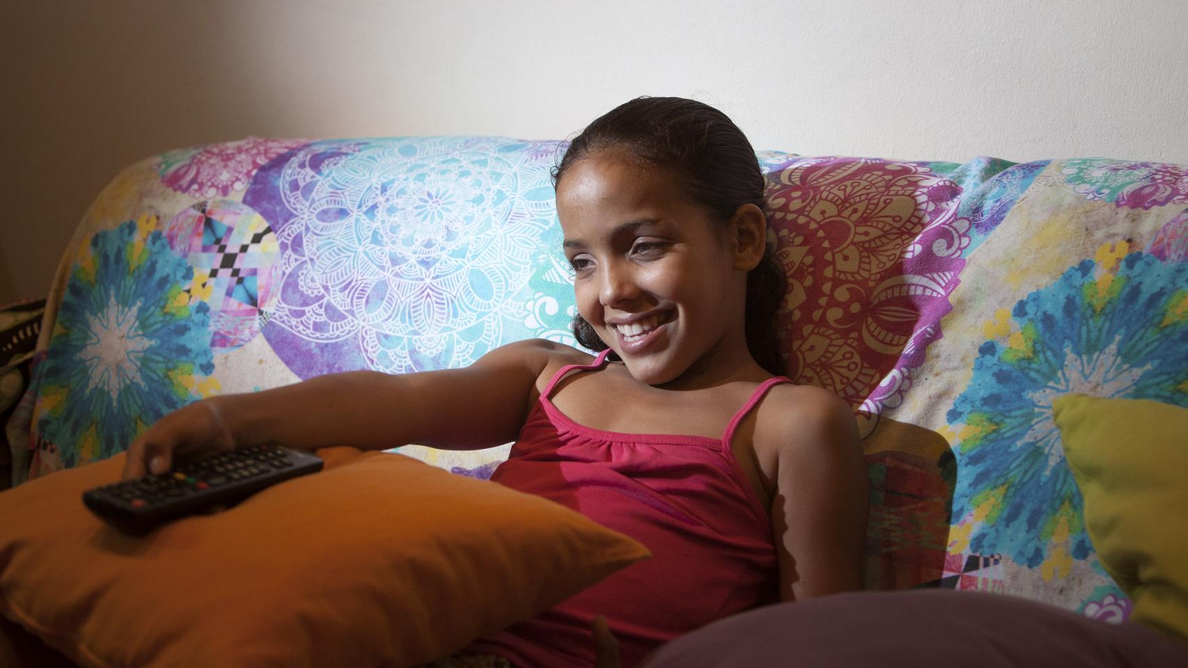 En su casa del barrio de Gracia.