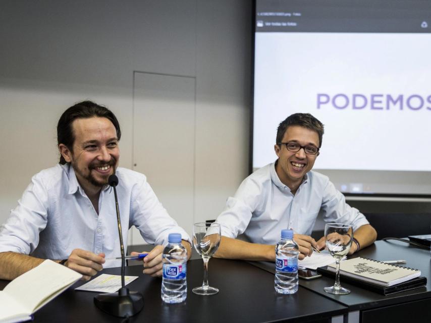 Pablo Iglesias e Íñigo Errejón este sábado.