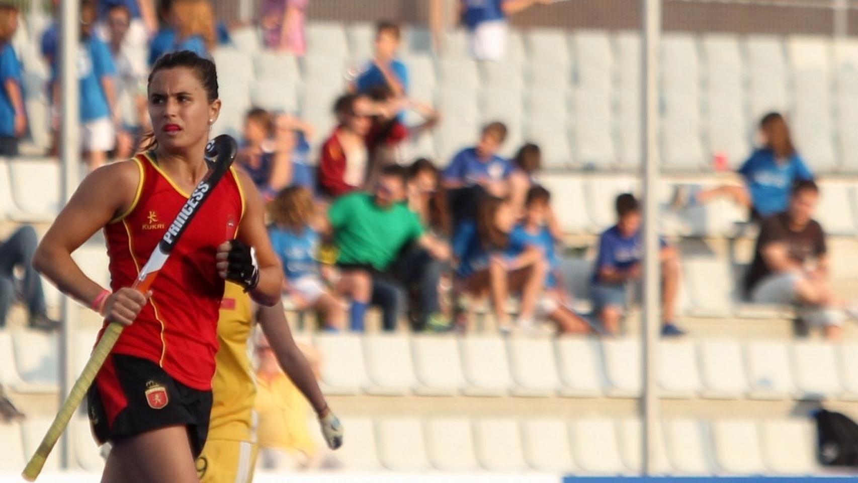 Rocío Gutiérrez, en un partido con la selección.