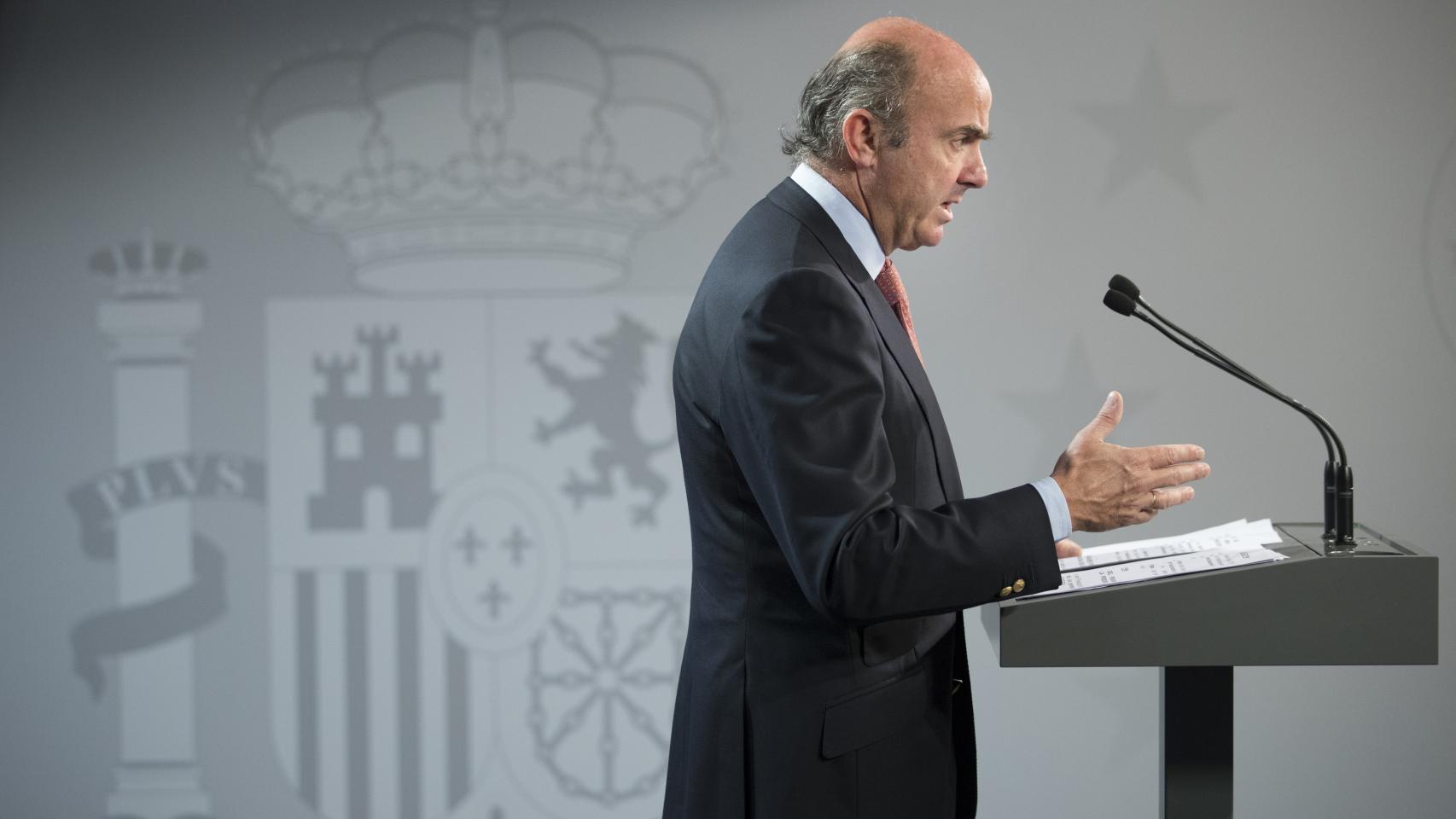 El ministro de Economía en funciones, Luis de Guindos