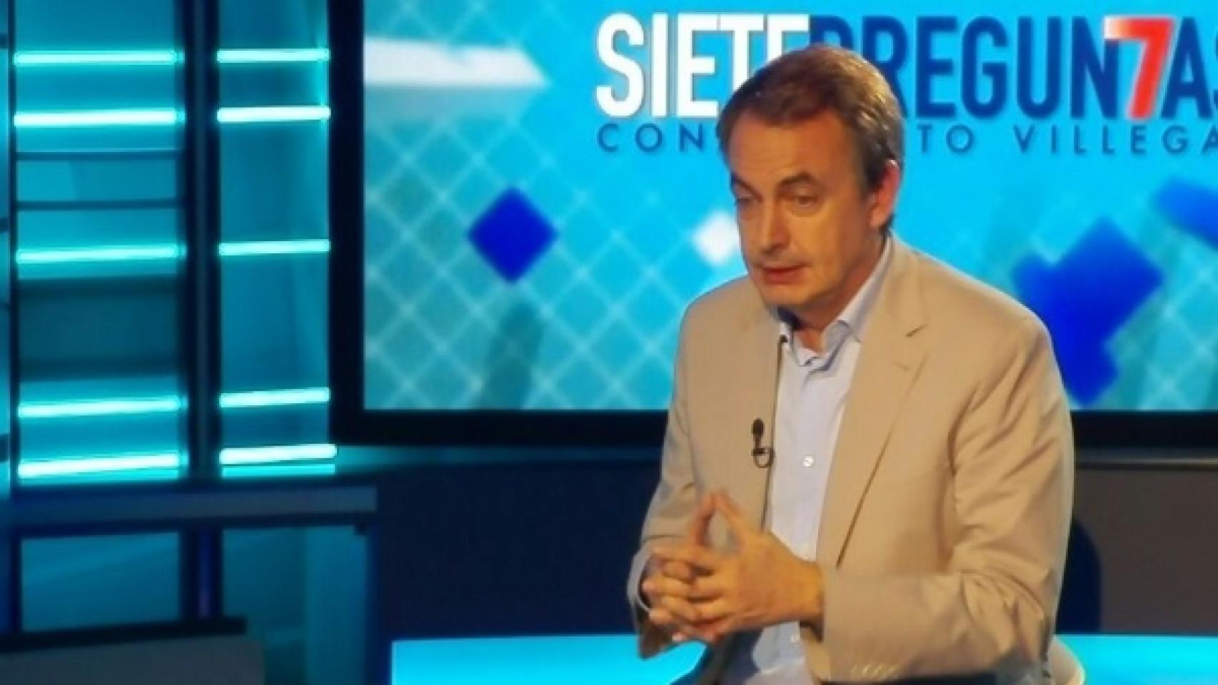 zapatero en el programa de televisión Siete Preguntas de TeleSur