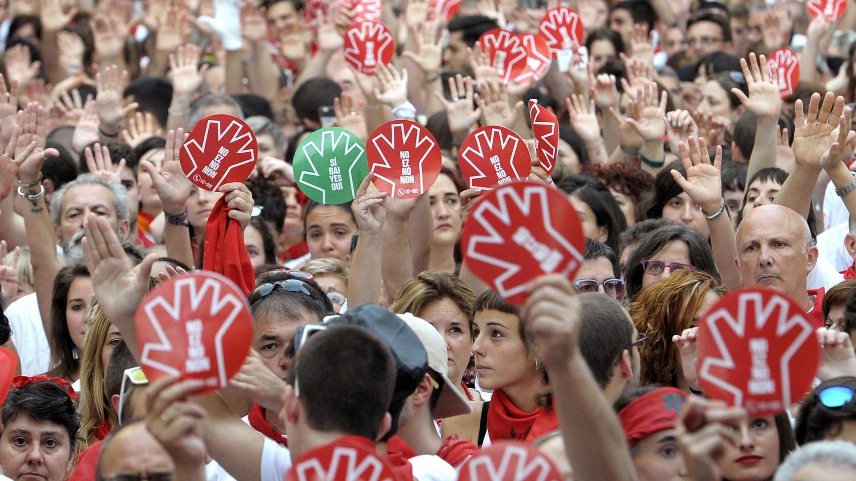 Pamplona salió a la calle el pasado día 7 de julio para condenar las agresiones.