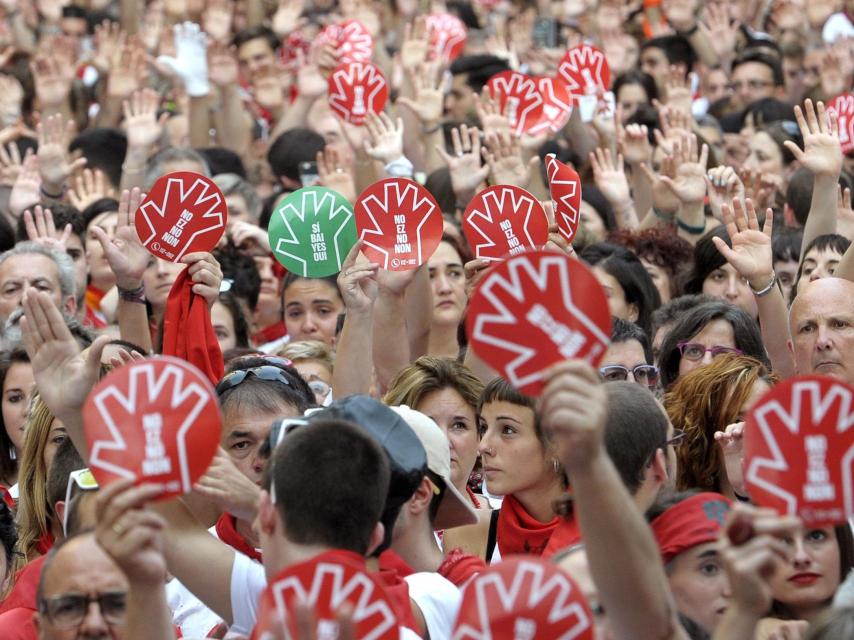 Pamplona salió a la calle el día 7 para condenar las agresiones.