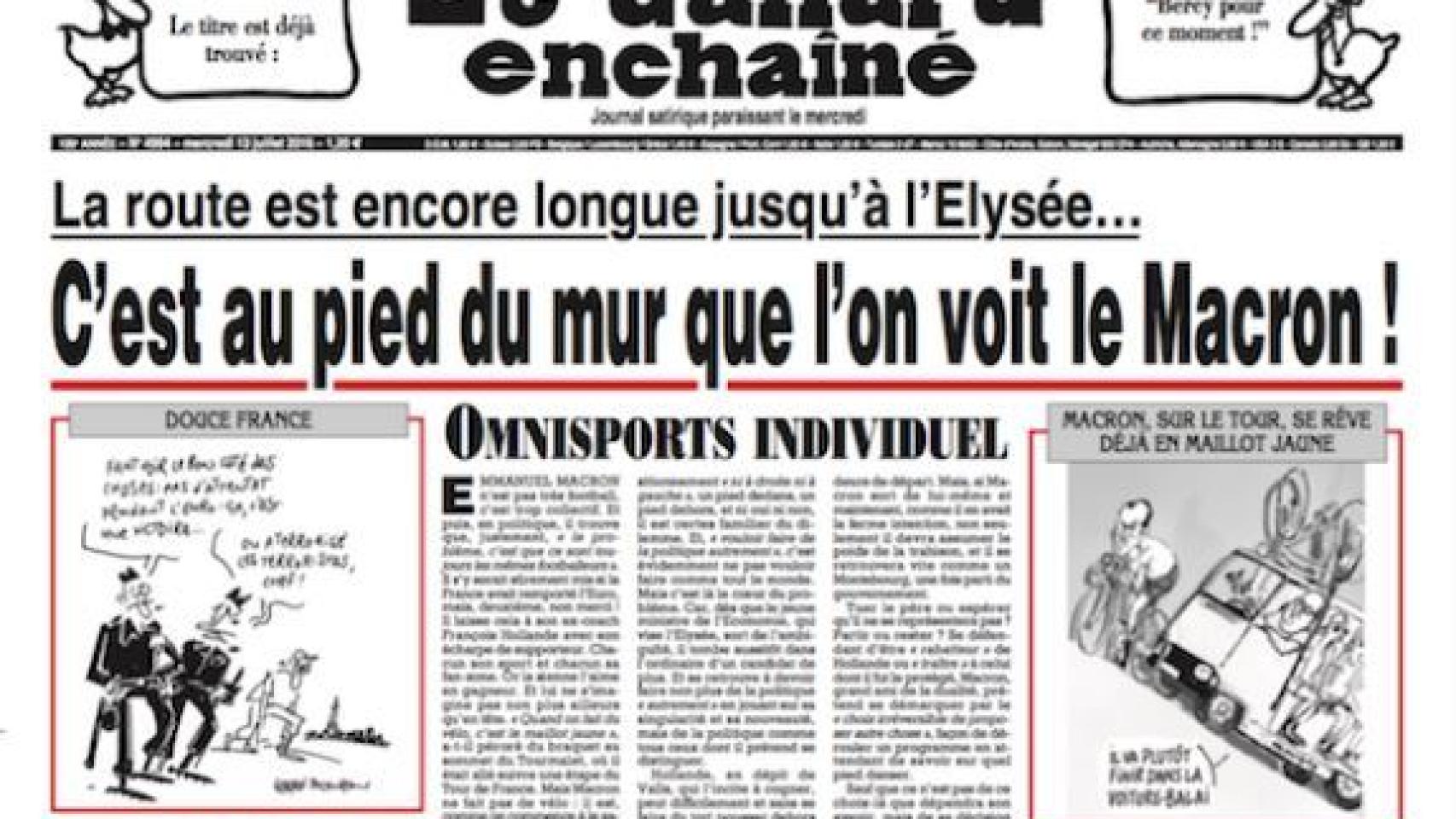 En la esquina superior izquierda de la portada del semanario se lee, destacada, la noticia