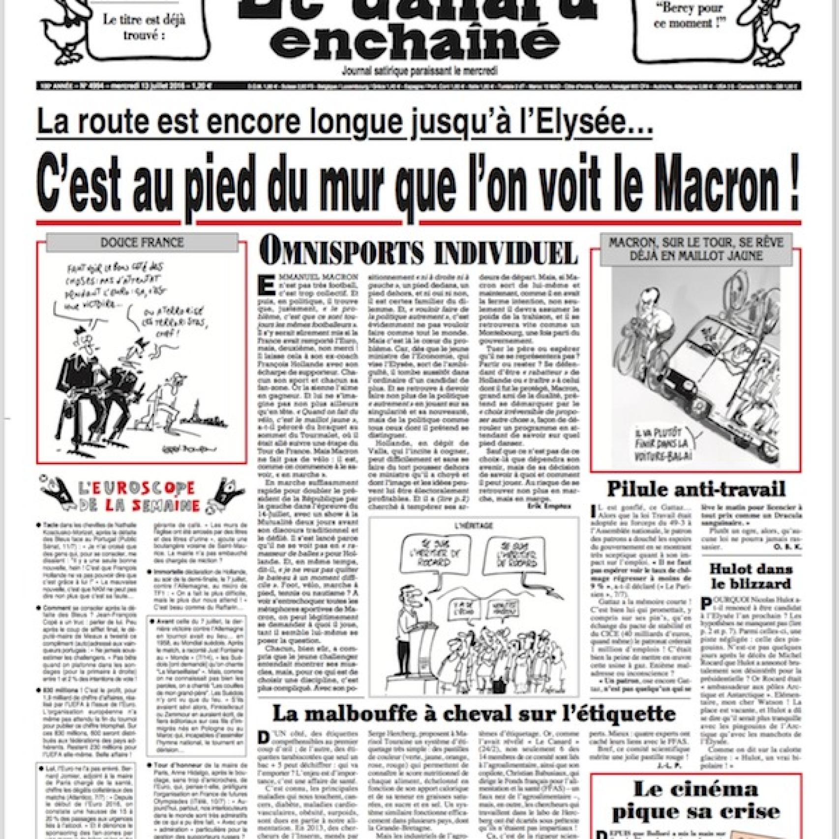 Portada de Le Canard Enchaîné