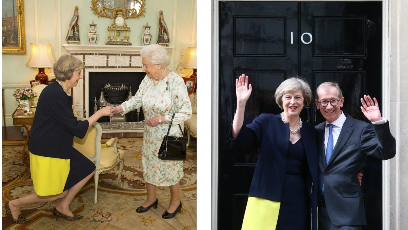 Excelente elección para su toma de posesión, clásica pero atrevida.