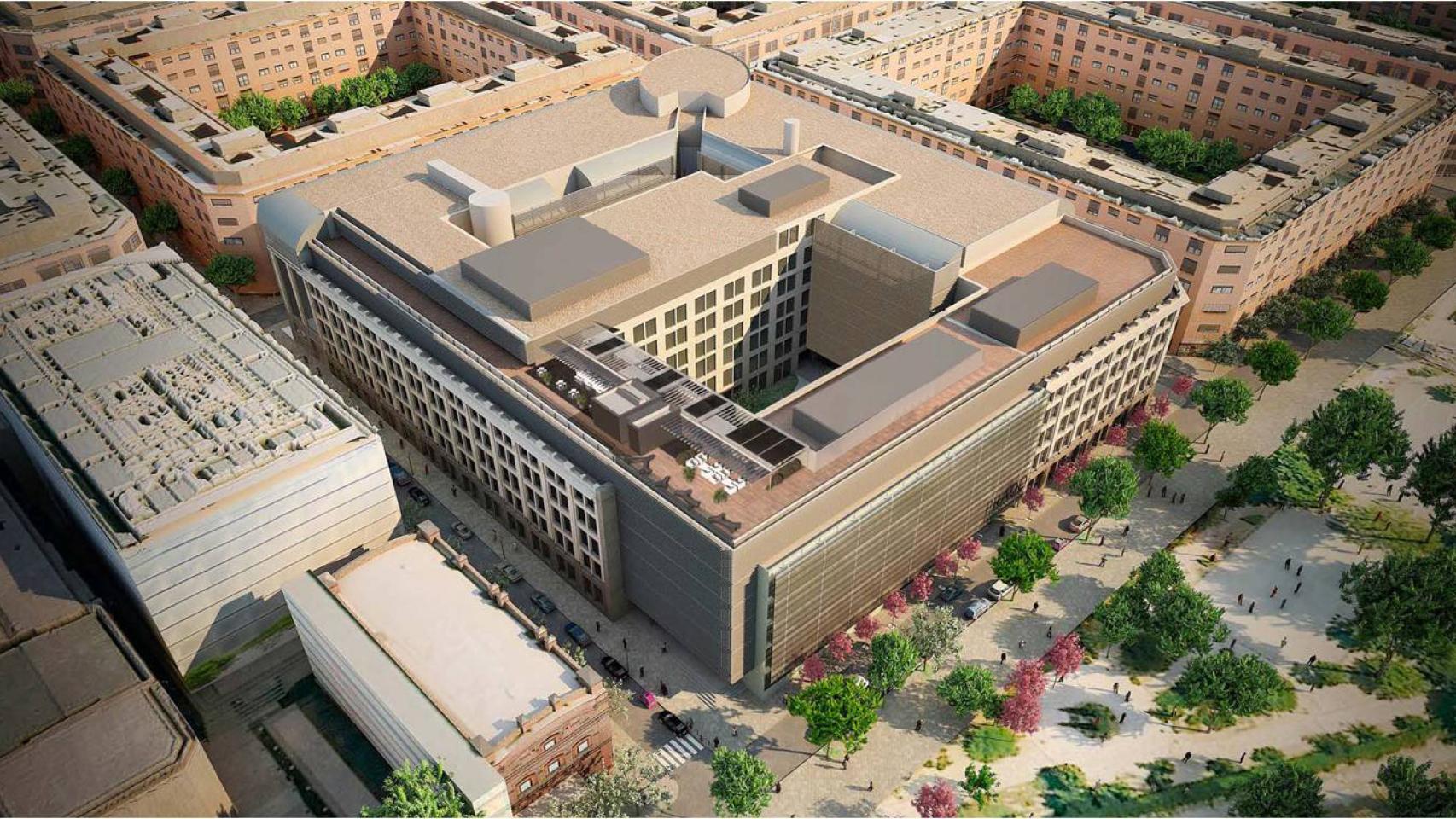 El edificio que albergará la nueva sede de Amazon.