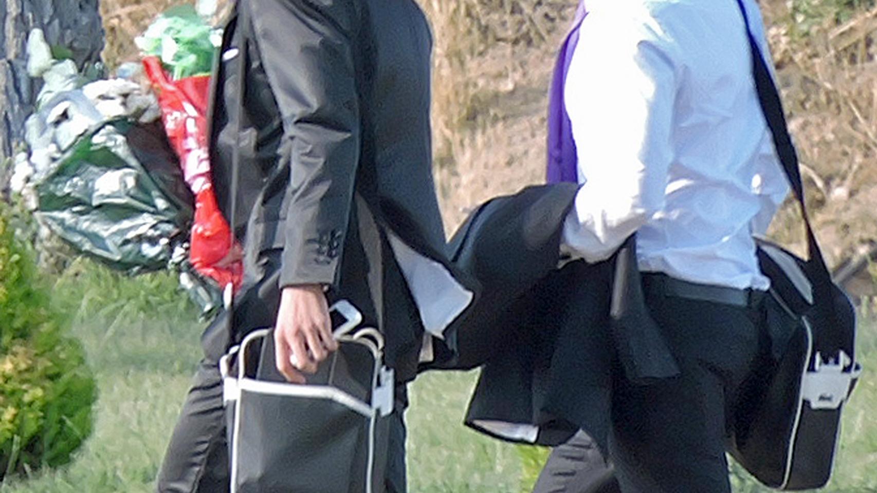 Alejandro Amenábar y David Blanco, el día de su boda.