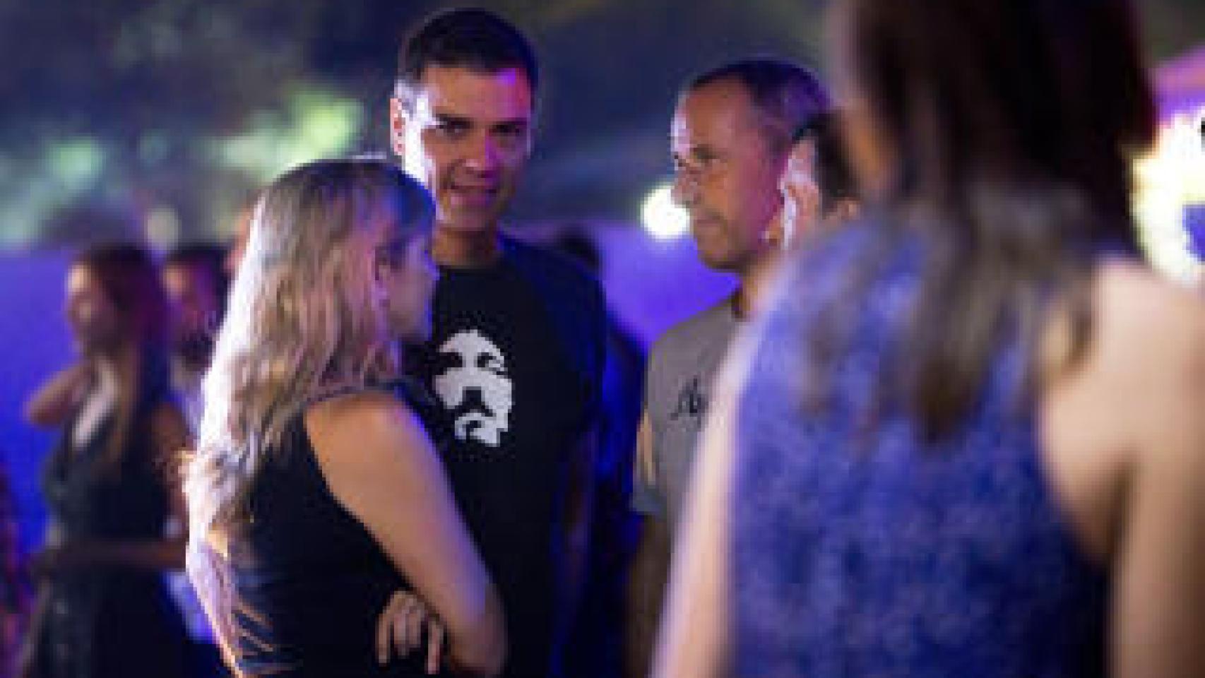 Pedro Sánchez en la zona VIP del Festival de Benicássim este viernes