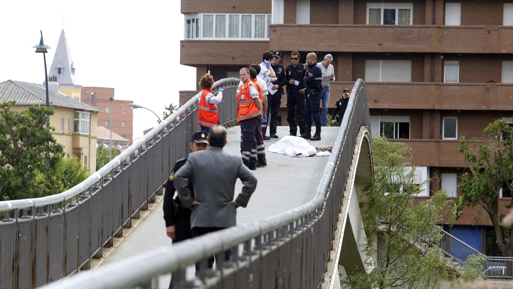 Lugar en el que Isabel Carrasco fue asesinada el 12 de mayo de 2014.