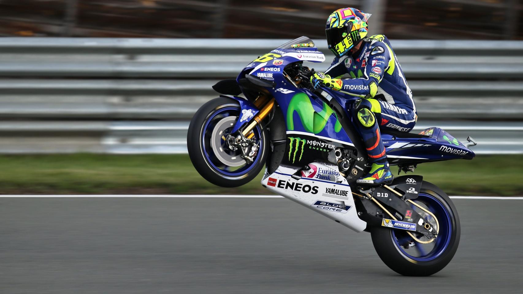 Rossi durante los entrenamientos libres de Sachsenring.