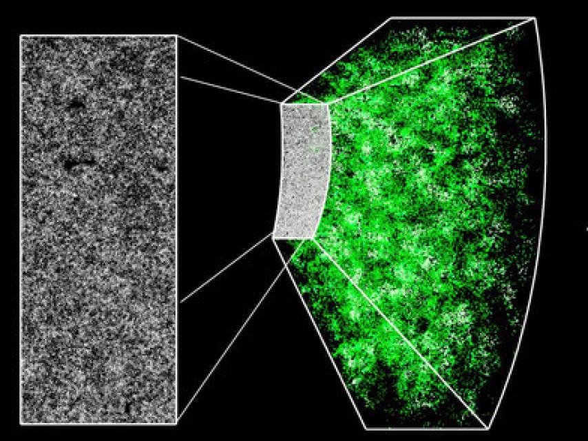 Sección del mapa tridimensional.