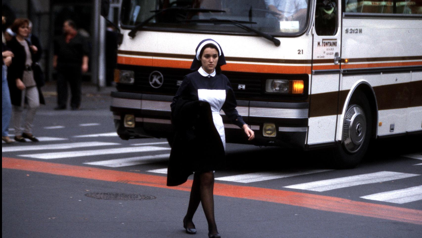 Carmen vestida de enfermera en Lourdes