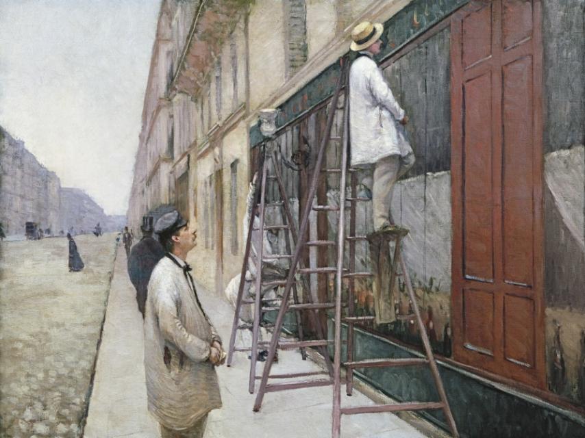 Pintores en un edificio (1877).
