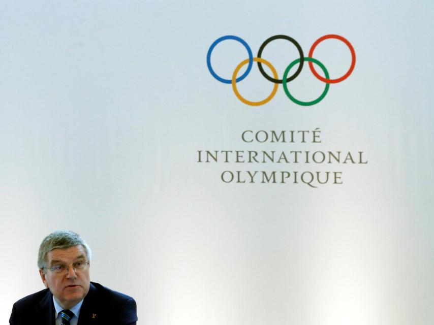 Thomas Bach, el presidente del COI en rueda de prensa.