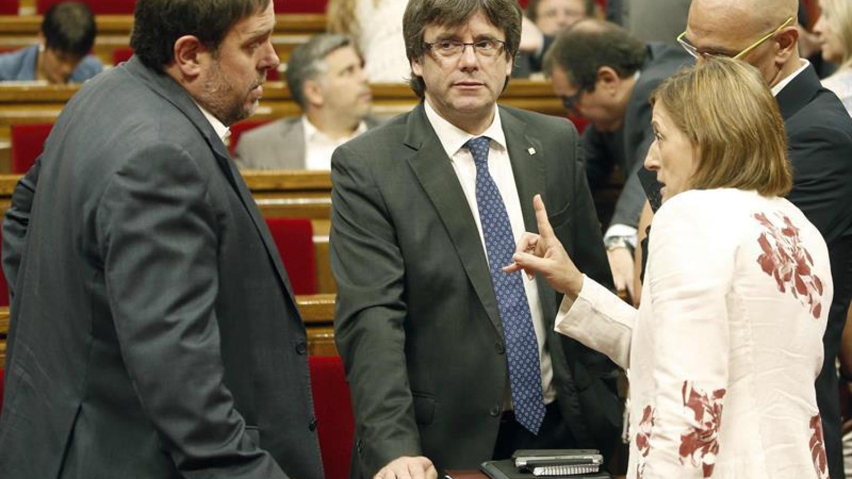 Junqueras, Puigdemont, Romeva y Forcadell, en una imagen de archivo.