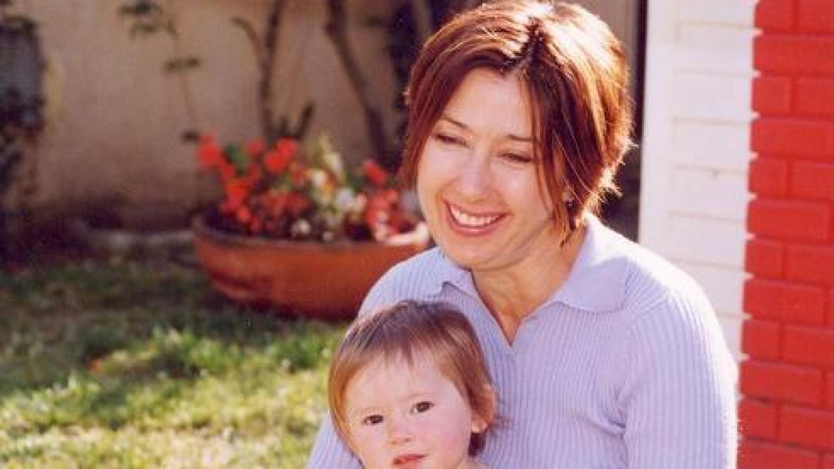 Christine Maggiore y su hija Eliza Jane.