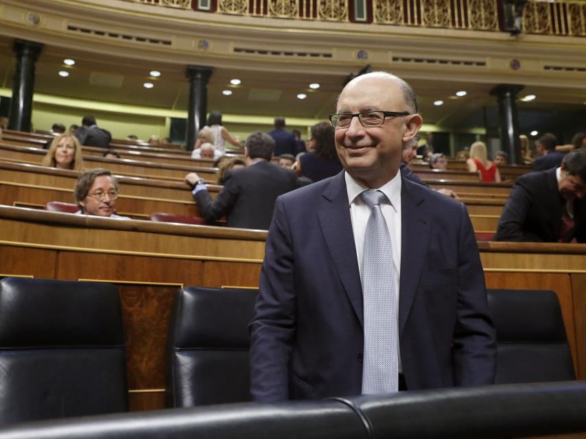 Cristóbal Montoro este martes en el Congreso.