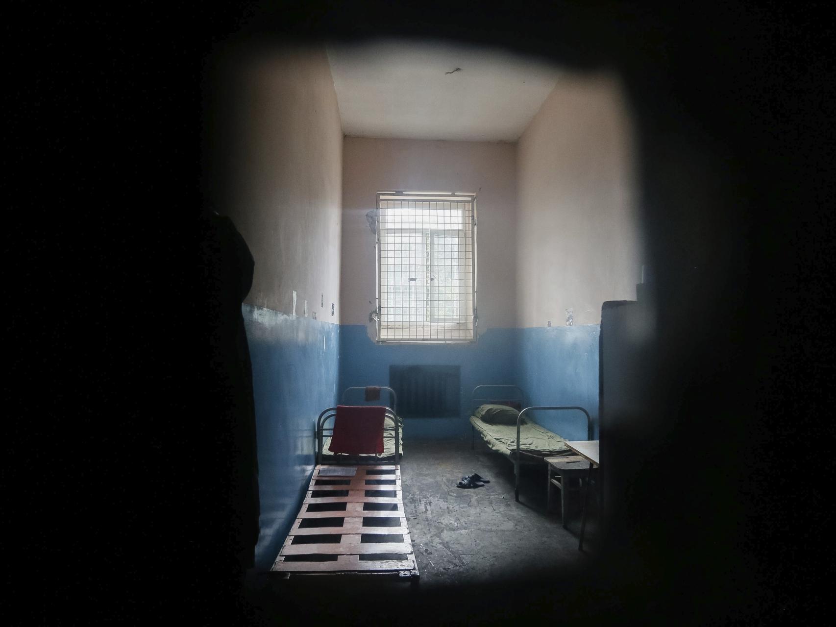 Una de las celdas de la prisión de Lukyanivska en Kiev