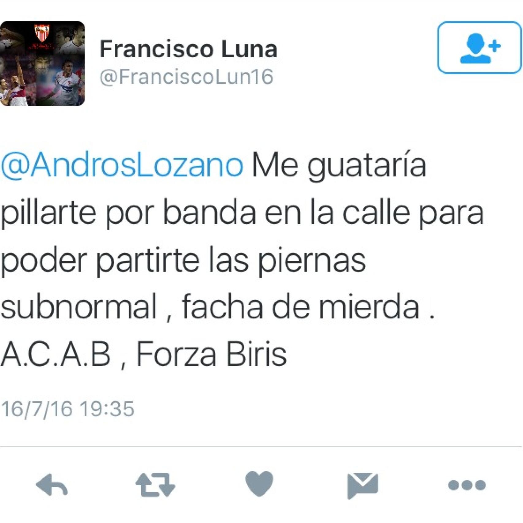 El periodista recibe amenazas a través de las redes sociales.