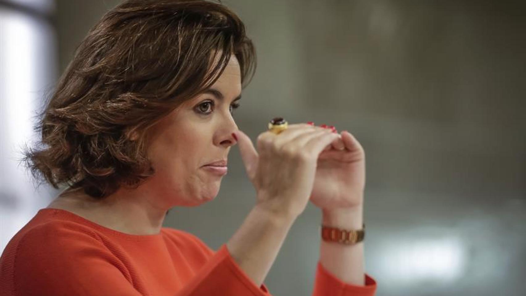 La vicepresidenta del Gobierno en funciones, Soraya Sáenz de Santamaría.