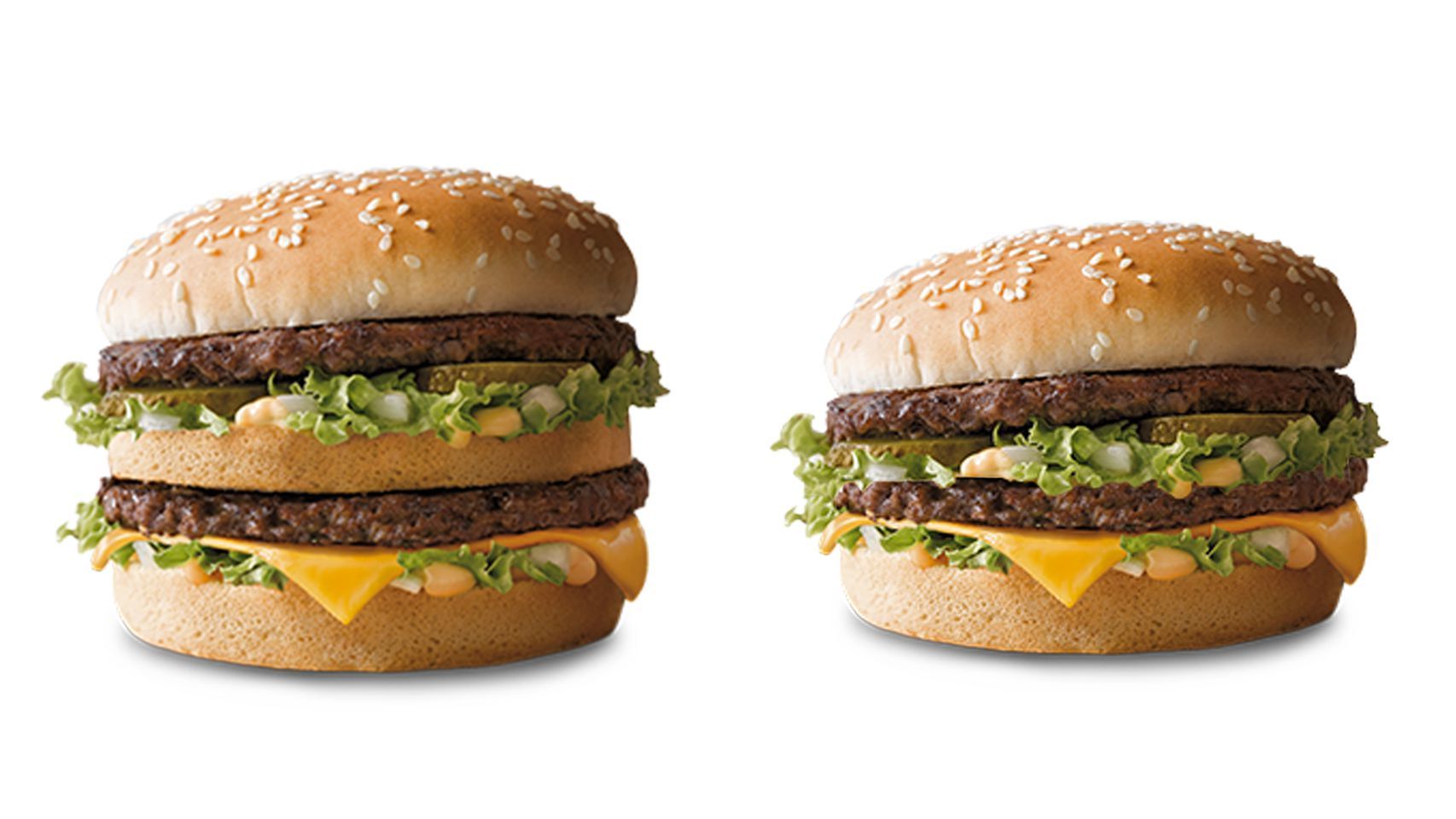 Así quedaría el Big Mac sin su rebanada central.