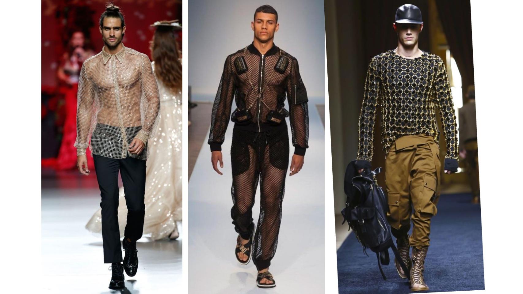 Modelos de Francis Montesinos, Moschino y Balmain para esta Primavera-Verano 2016.