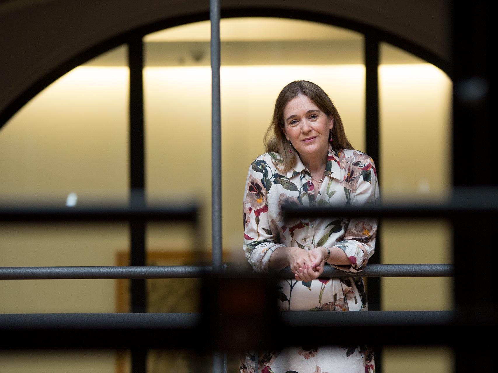 La diputada de C's Marta Rivera de la Cruz en la cúpula del Congreso