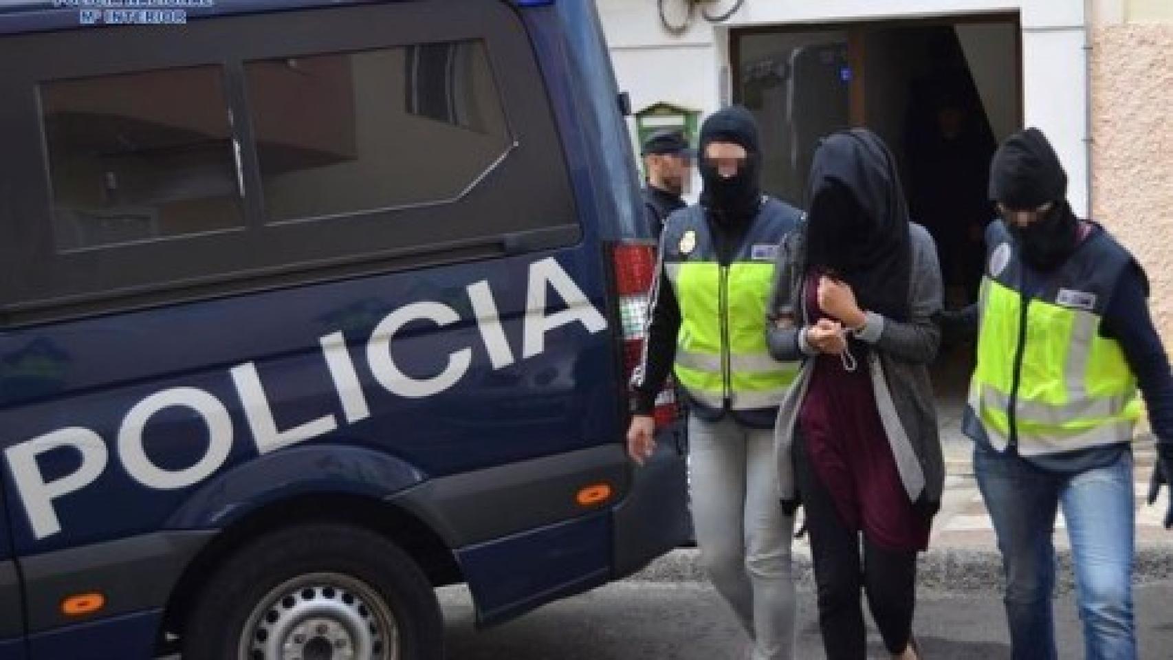 Soukaina, el día en que fue detenida por la Policía.