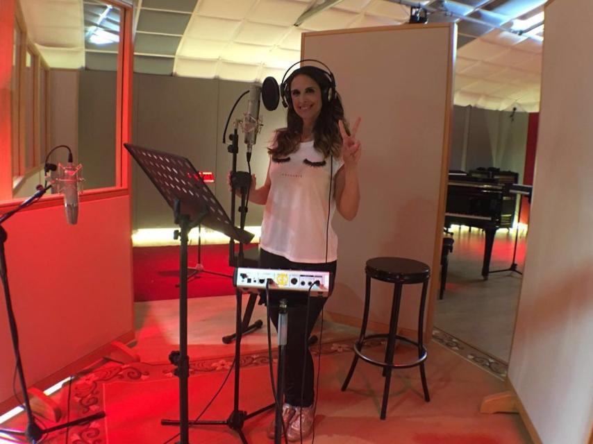 La cantante, en un momento de la grabación del nuevo single.