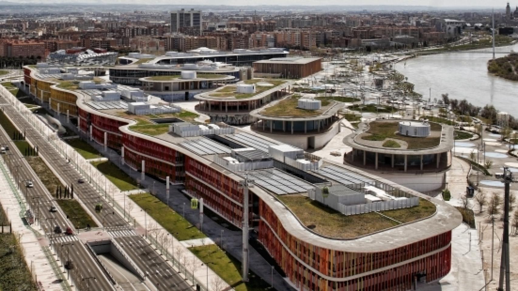 Recinto de la Expo del Agua en Zaragoza.