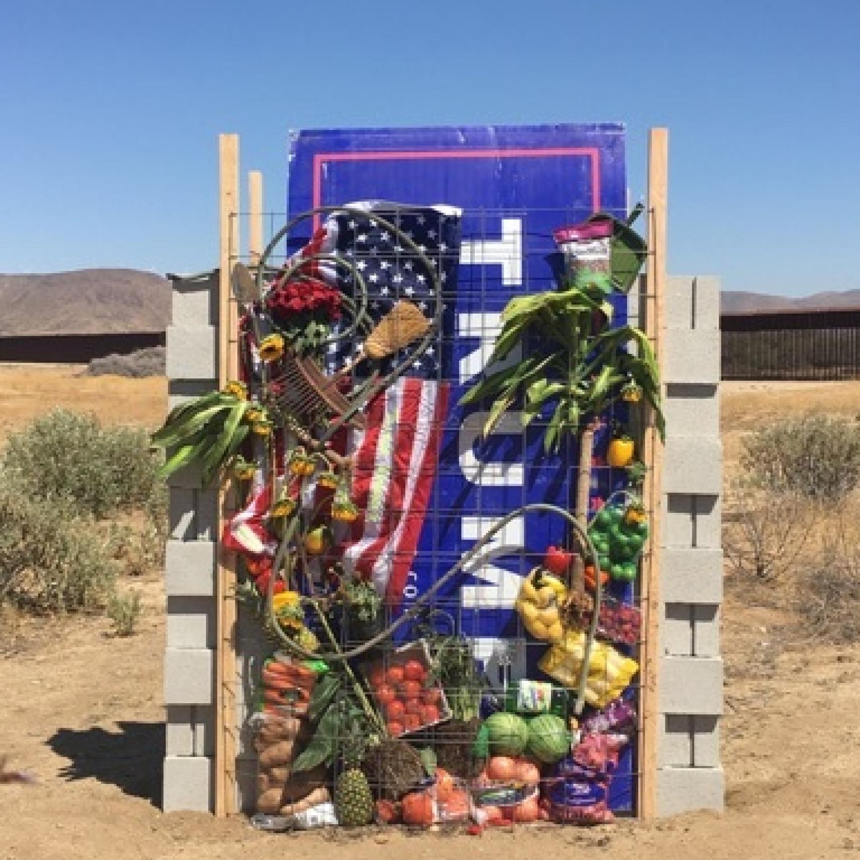 El muro surrealista de Trump.