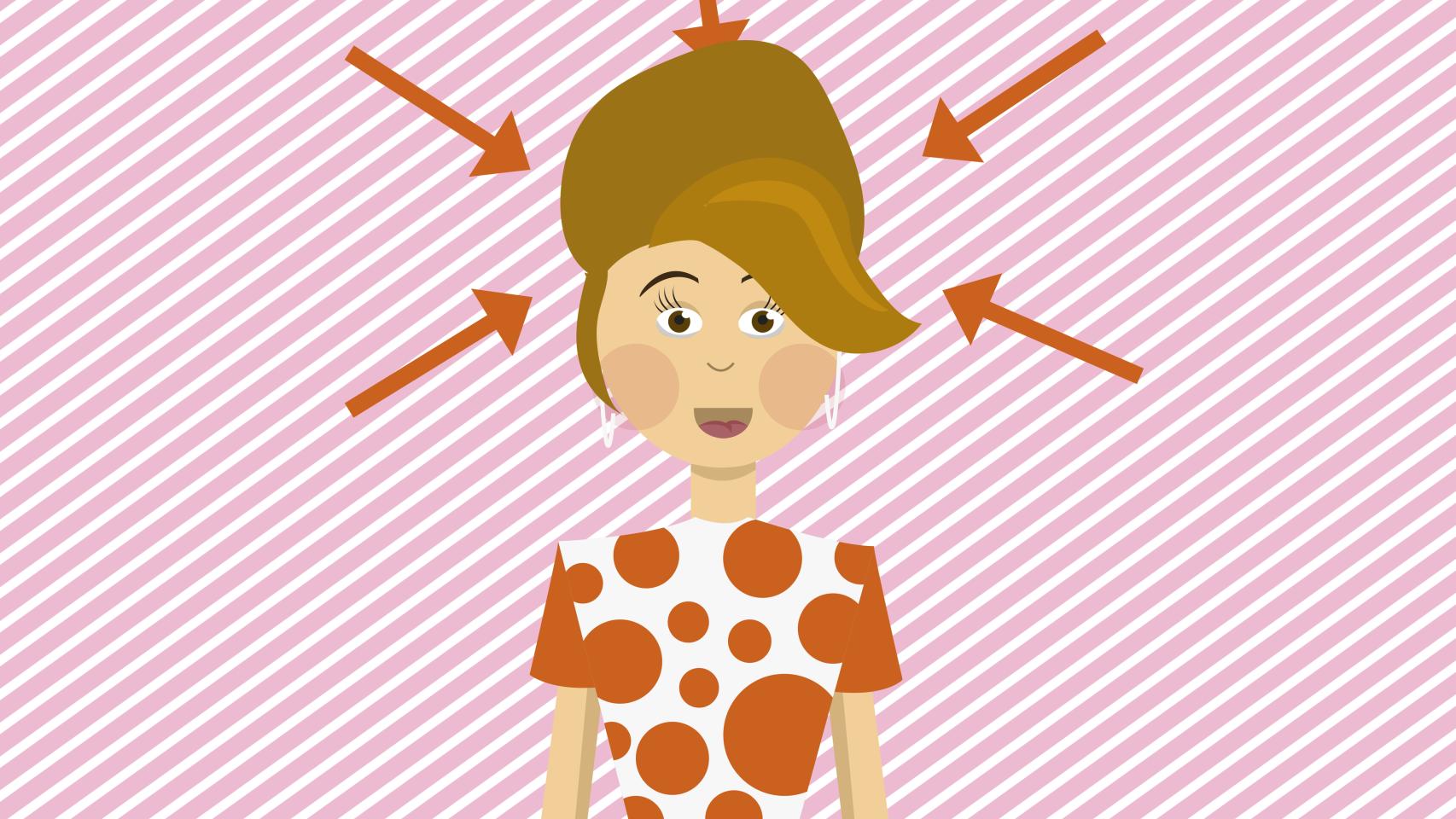 Con este peinado no había montaña rusa que se te resistiera por no tener suficiente altura.